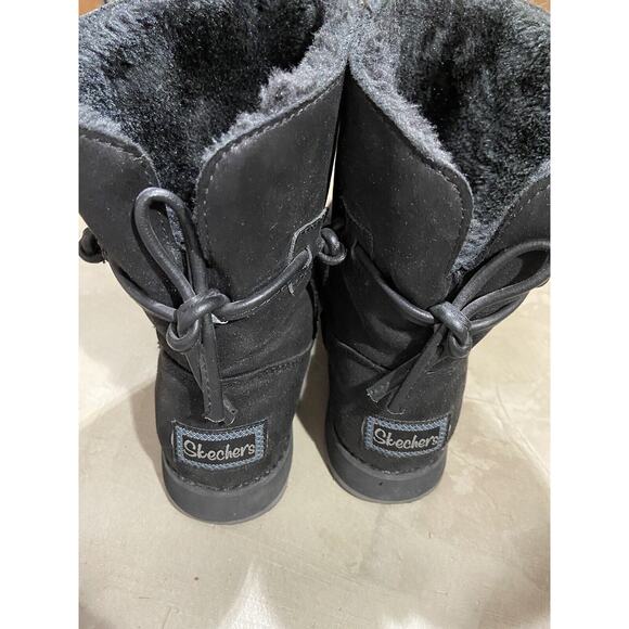 Skechers Keepsakes Black Synthetic Winter Boots Womens Size 8 EUR 38 - Picture 2 of 7